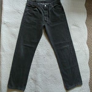 HOLD Faded black vintage Levis 501s